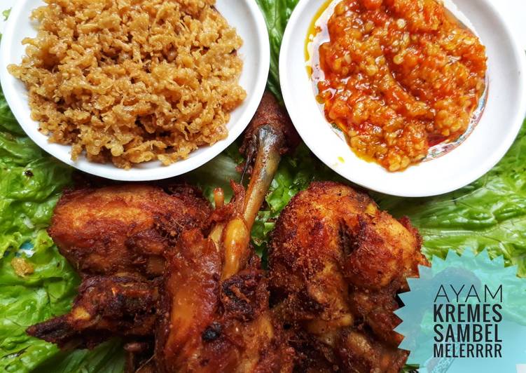 Ayam Kremes sambel melerrrr😗😙😚