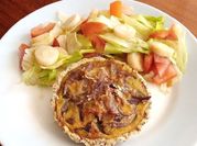 Una foto de quiche huevo