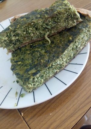 Una foto de Tarta integral de acelga y ricota
