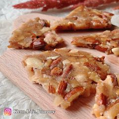 A picture of Low Carb (Keto) Salted Caramel Almond Brittle.