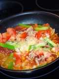 Ikan Flounder fillet masak dengan saus salsa dan edam cheese