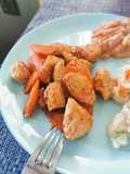 Pollo con ajo y miel