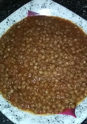 صورة لوصفة عدس بجبة بالصلصة 👍😋