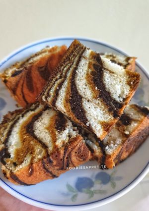 Foto resep Bolu Marmer Zebra Putih Telur