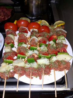 Una foto de Pincho de cerdo a la Canaria