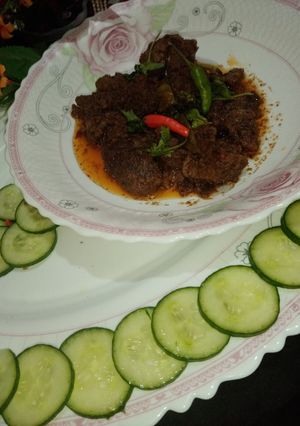 A picture of Beef tikka karhai.