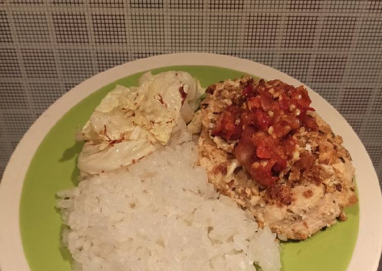 Langkah memasak Ayam Geprek Diet Friendly nikmat