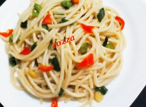 صورة لوصفة اسباجيتى بالثوم والفلفل الحار 🍝👍