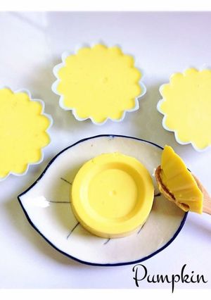 Hình của món Pudding bí đỏ.