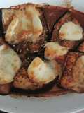 Aubergines gratinées à la Mozzarella au four