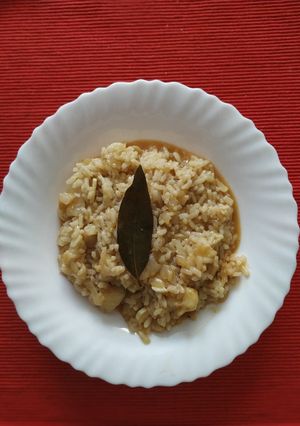 Una foto de Arroz con bacalao