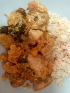 Una foto de 🍗Pollo al melocotón con Ras el Hanout🍑