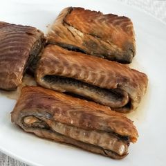 A picture of Easy Baked or Pan Fry Salmon Skin.