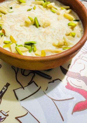 A picture of Eid very special jhat pat Malai sawaiyan.