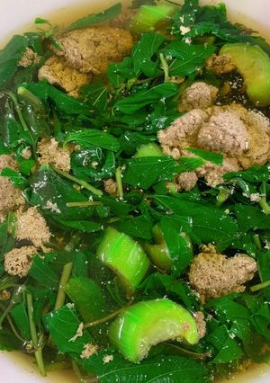 Hình của món Canh cua,rau đay, mướp.