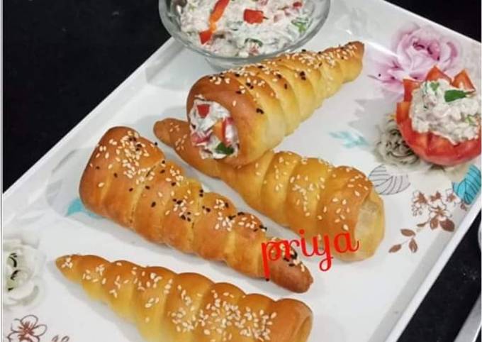 Baked Bread Cones in Cooker Recipe