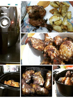 A picture of Tandoori Chicken in air fryer.