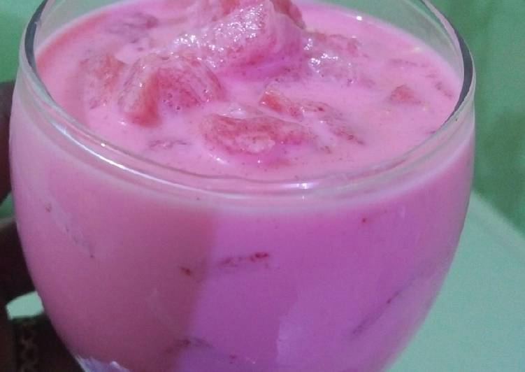 Recipe of Homemade Watermelon milk juice