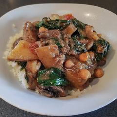 A picture of Creamy Coconut Mushroom & Potato Curry (Vegan/Vegetarian).