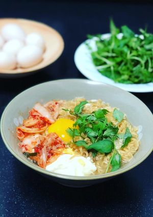 Hình của món Mì Gói Nấu Trứng Gà.