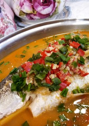 A picture of Thai Style Steamed Siakap.
