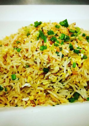 A picture of Burnt Garlic Egg Fried Rice.