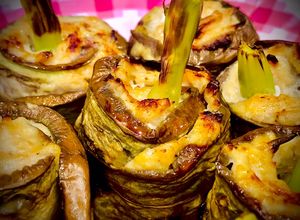 Hình của món Cà Tím Cuộn Ức Gà, Măng Tây Đút Lò.