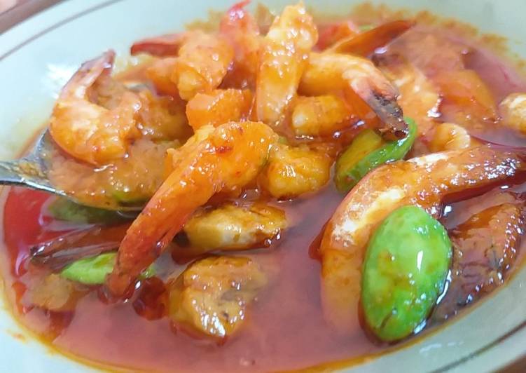 Bagaimana Membuat 002. Udang pete sambel tomat, Lezat Sekali