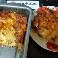 My Other way of cooking Lasagne. With a nice Crispy Top.☺ A picture of My Other way of cooking Lasagne. With a nice Crispy Top.☺.