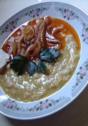 Sárgaborsó főzelék recept fotója