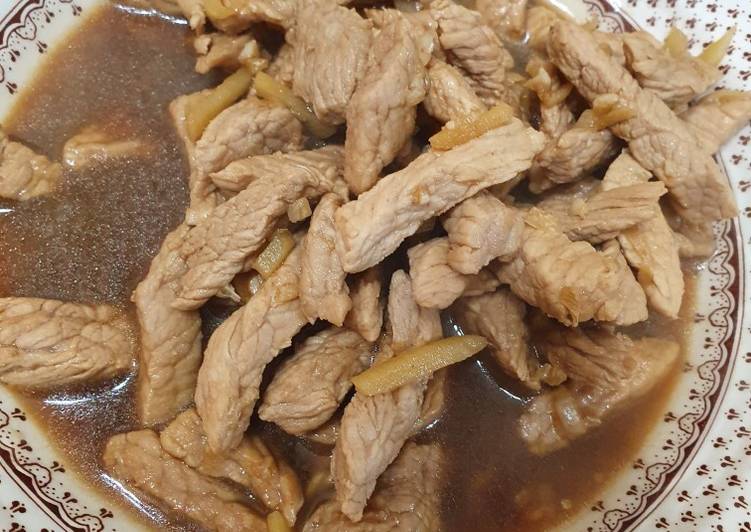 Step-by-Step Guide to Make Quick Ginger Dark soya sauce Pork