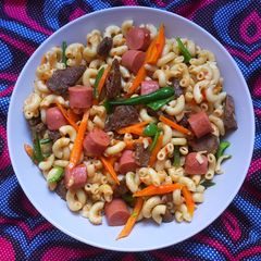 A picture of Macaroni stir fry.