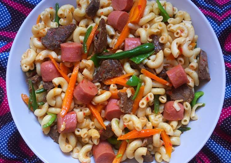 Macaroni stir fry