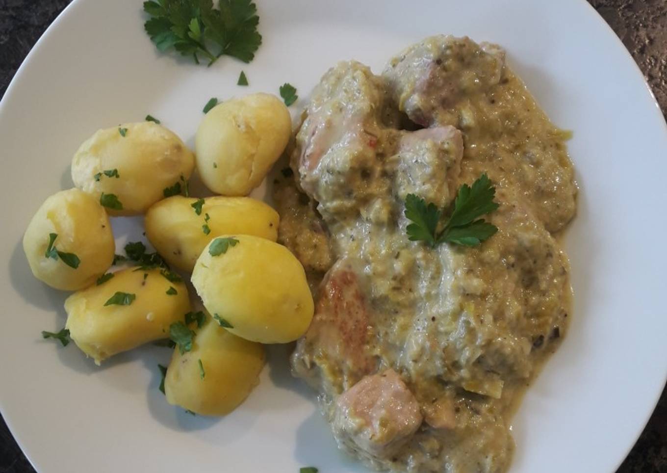 Sauté de porc aux poireaux