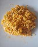 Risotto de pollo con caldo