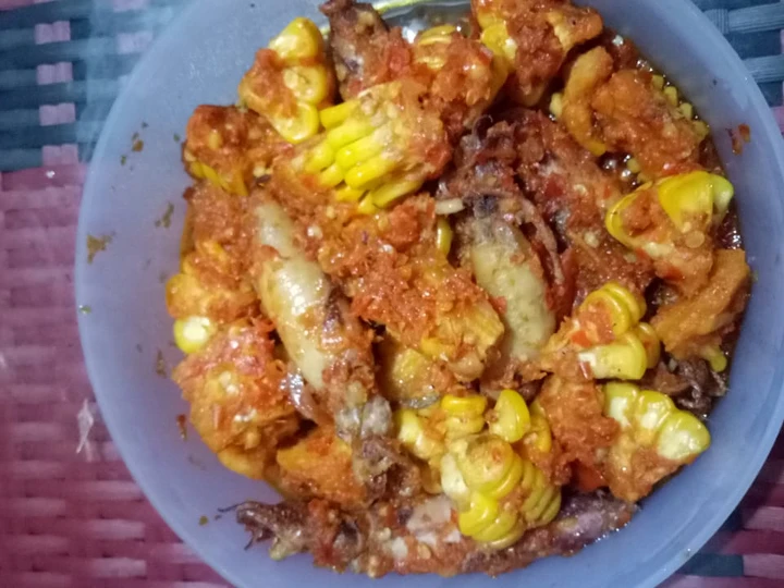 Cara Mudah Menyiapkan Resep  Cumi asin pedas jagung manis yang Menggugah Selera, Menggugah Selera