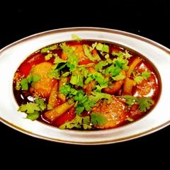A picture of Gawar dhokli ki Sabzi.