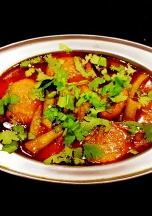 A picture of Gawar dhokli ki Sabzi.