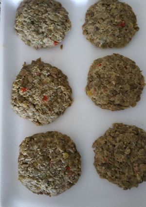 Una foto de Hamburguesas de lentejas y quinoa