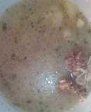 Caldo de cordero con mote