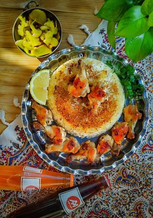 عکسی از دستور جوجه تابه ای با مرینت متفاوت