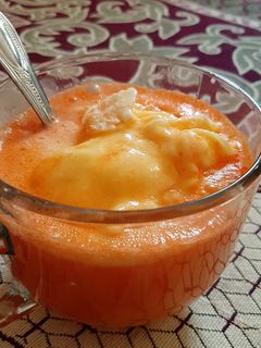 عکسی از دستور آب هویج بستنی