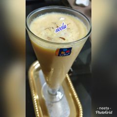 A picture of Basil Mango Banana Smoothie.