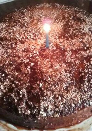 Una foto de Torta de cambur, jengibre y cacao