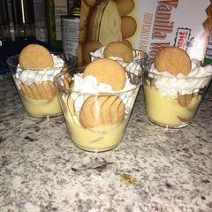 A picture of Banana pudding cups.
