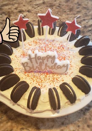 A picture of No 🚫 Bake Oreo Cheesecake Pie.