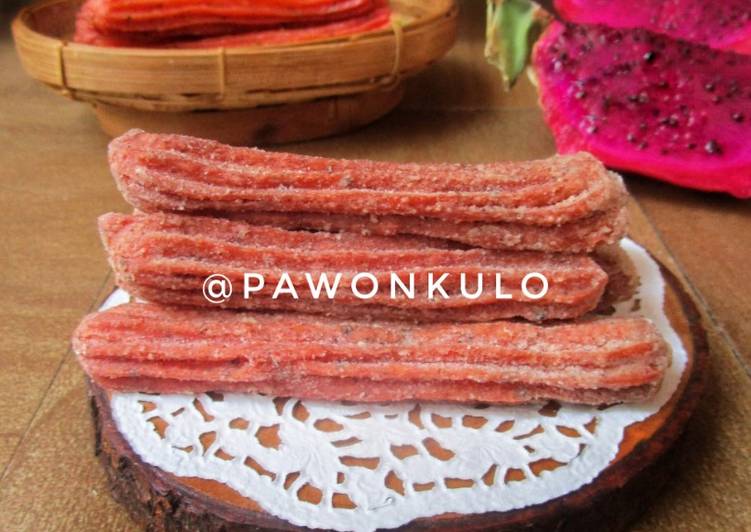 {Resep Churros Buah Naga Kekinian