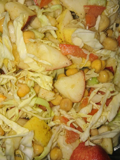 A picture of Vegi and fruit salad.