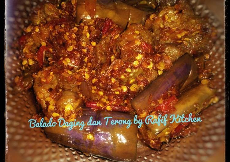 Balado Mercon Daging dan Terong