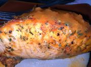 A picture of salmon in airfryer